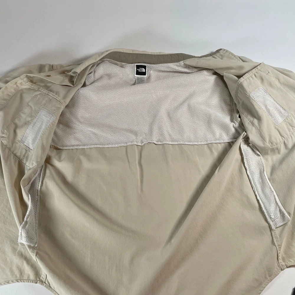 The North Face Tan Long Sleeve Casual Button Down Shirt